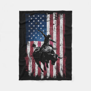 Rodeo-Cowboy Western USA-Flagge Cowboys  Fleecedecke
