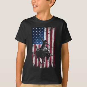 Rodeo-Cowboy Western USA-Flagge Cowboys T-Shirt