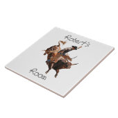 Rodeo-Cowboy-Zimmer Fliese (Seite)