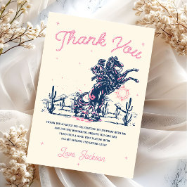 Rodeo Cowboy zum Geburtstag sammeln Danke Karte