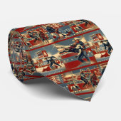 Rodeo Cowboys Calf Roping Krawatte (Gerollt)