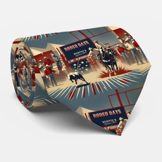 Rodeo Cowboys Calf Roping Rodeo Days Krawatte (Gerollt)
