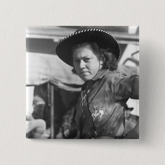 Rodeo-Cowgirl: 1940 Button (Vorderseite)
