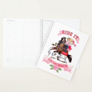 Rodeo Cowgirl Barrel Racer Planner Agenda Planer