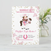 Rodeo Cowgirl Geburtstag Einladung (Stehend Vorderseite)