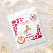 Rodeo Cowgirl Geburtstag rosa Kuh Muster pony Geschenktütchen (Ausgeschnitten)
