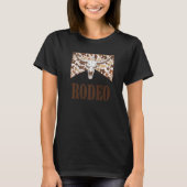 Rodeo Cowgirl Leopard Bull Skull Western Life Coun T-Shirt (Vorderseite)