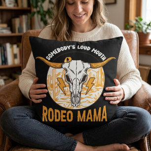 Rodeo-Cowgirl-Mama Einzigartiger westlicher Mutt Kissen