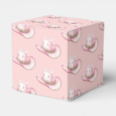 Rodeo Cowgirl Pink Hat Baby Dusche Geschenkschachtel (Rückseite)