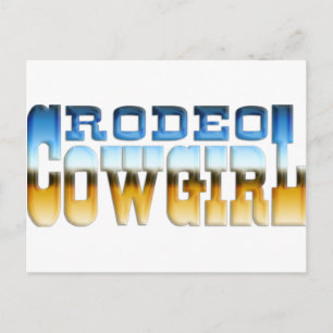 RODEO COWGIRL POSTKARTE