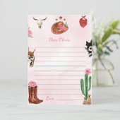 Rodeo Cowgirl Time Kapsel Notiz Karte (Stehend Vorderseite)