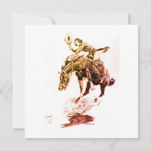 Rodeo Cowgirl (von C.M. Russell) Einladung