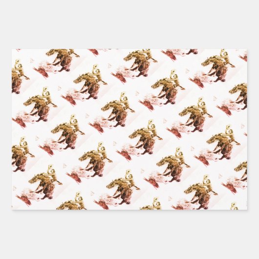 Rodeo Cowgirl (von C.M. Russell) Geschenkpapier Set (Vorderseite)