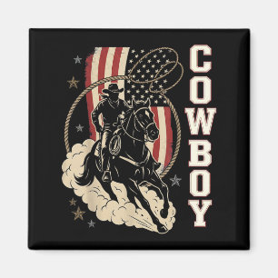 Rodeo Daddy Cowboy Patriotische Amerikanische West Magnet
