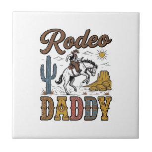 Rodeo Daddy Vintage Western Cowboy Shirt Design_1 Fliese