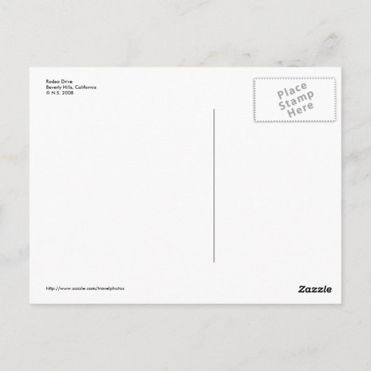 Rodeo Dr. Postcard Postkarte (Rückseite)