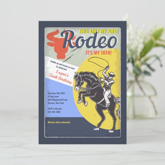 Rodeo einladung (Stehend Vorderseite)