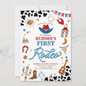 Rodeo Einladung zum ersten Geburtstag (Vorderseite)