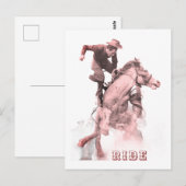 Rodeo Fahrt Postkarte (Vorne/Hinten)