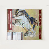 Rodeo-Fass-Rennen hängend Tapisserie Wandteppich (Vorderseite (Horizontal))