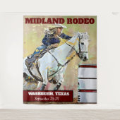 Rodeo-Fass-Rennen hängend Tapisserie Wandteppich (Vorderseite)