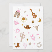 Rodeo First Birthday Invitation Einladung (Rückseite)