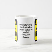Rodeo Funny Personalized Warning Kaffeetasse (Mittel)
