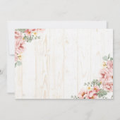 Rodeo-Geburtstag mit rosa Schleife und Foto Einladung (Rückseite)