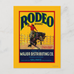 Rodeo Gemüse LabelSalinas, CA Postkarte
