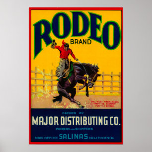 Rodeo-GemüseetikettSalinas, CA Poster