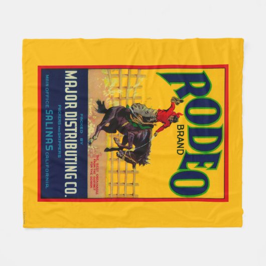 Rodeo GemüseLabelSalinas, CA Fleecedecke (Vorderseite (Horizontal))