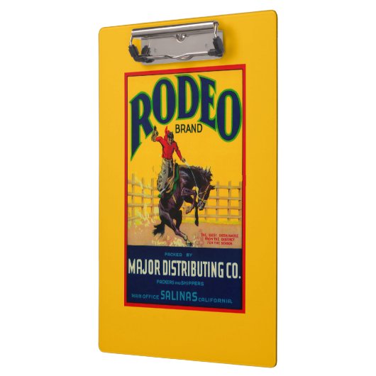 Rodeo GemüseLabelSalinas, CA Klemmbrett (Links)