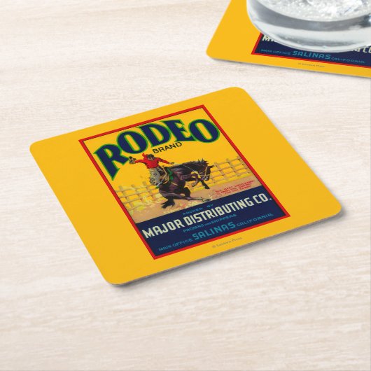 Rodeo GemüseLabelSalinas, CA Rechteckiger Pappuntersetzer (angewinkelt)