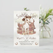 Rodeo Gepunktetes Pferd Cowboy zum Geburtstag Einladung (Stehend Vorderseite)