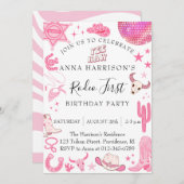 Rodeo Girl Birthday Party Einladung (Vorne/Hinten)