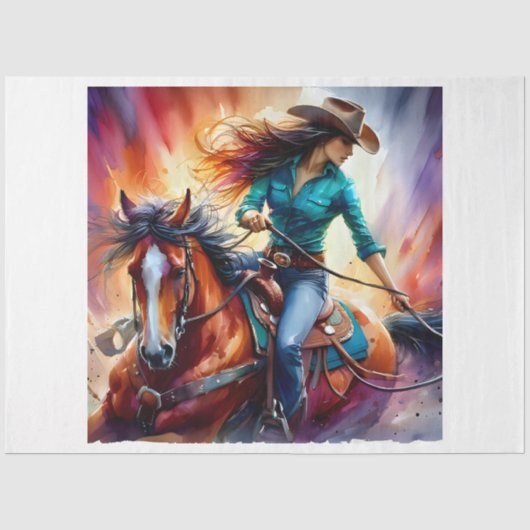Rodeo Girl Seidenpapier (Vorderseite)