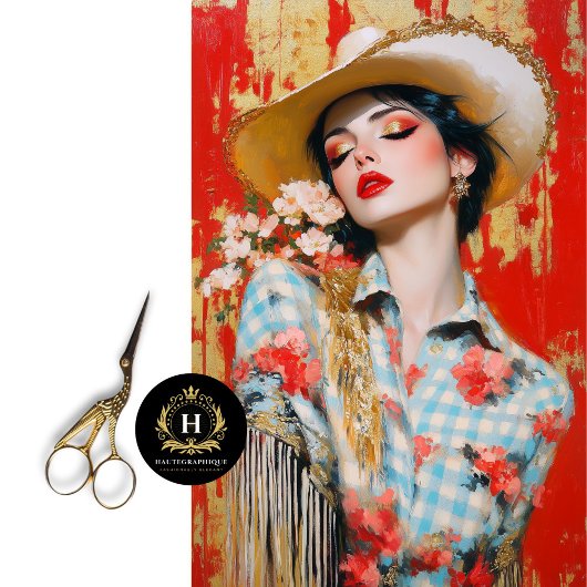 Rodeo Glam Luxe Western Cowgirl Decoupage Seidenpapier