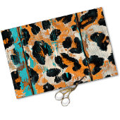 Rodeo Glam Turquoise Leopard Print Decoupage Seidenpapier