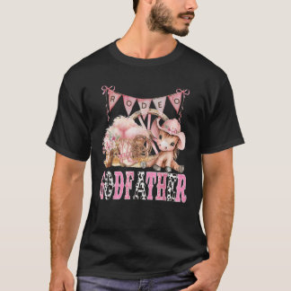 Rodeo GodPater Pink Coquette CowGirl 1St Geburtsta T-Shirt
