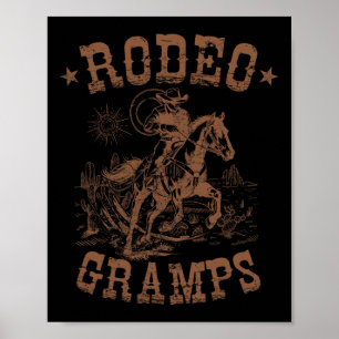 Rodeo Gramps Western Cowboy Familie passend Vater Poster