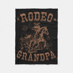 Rodeo Grandpa Western Cowboy Familie Matching Fath Fleecedecke