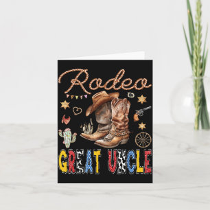 Rodeo Großonkel Western Cowboy Geburtstags-Matchin Karte