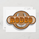 Rodeo Horseshoe Postkarte (Vorne/Hinten)