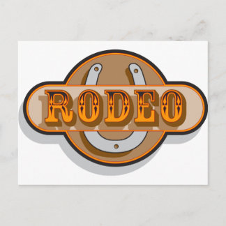 Rodeo Horseshoe Postkarte