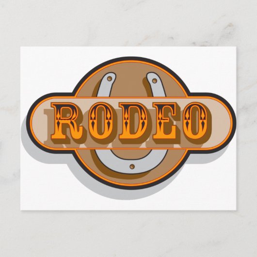 Rodeo Horseshoe Postkarte (Vorderseite)