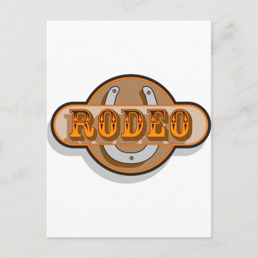 Rodeo Horseshoe Postkarte (Vorderseite)