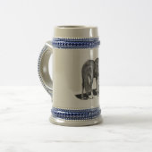 Rodeo-Hufschmied Bierglas (Vorderseite Links)