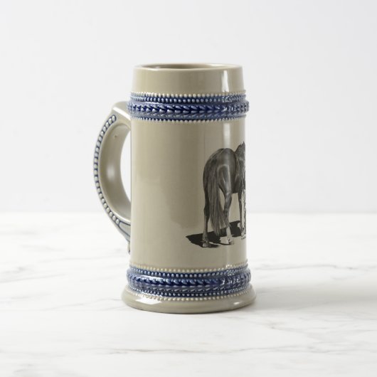 Rodeo-Hufschmied Bierglas (Vorderseite Links)