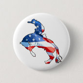 Rodeo ist Amerika - Bronco Riding Button (Vorderseite)