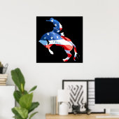 Rodeo ist Amerika - Bronco Riding Poster (Heimbüro)